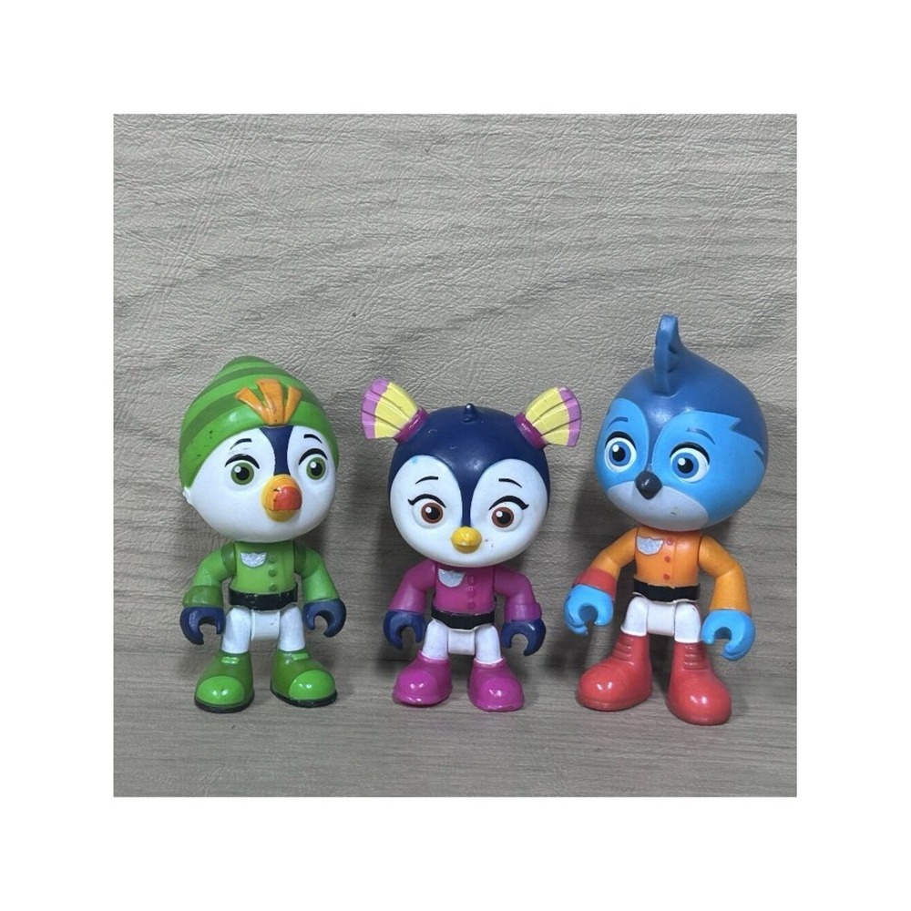 Top Wings Nick Jr. 3 Figures Plastic Movable 3 " Rod Swift Penny Hasbro